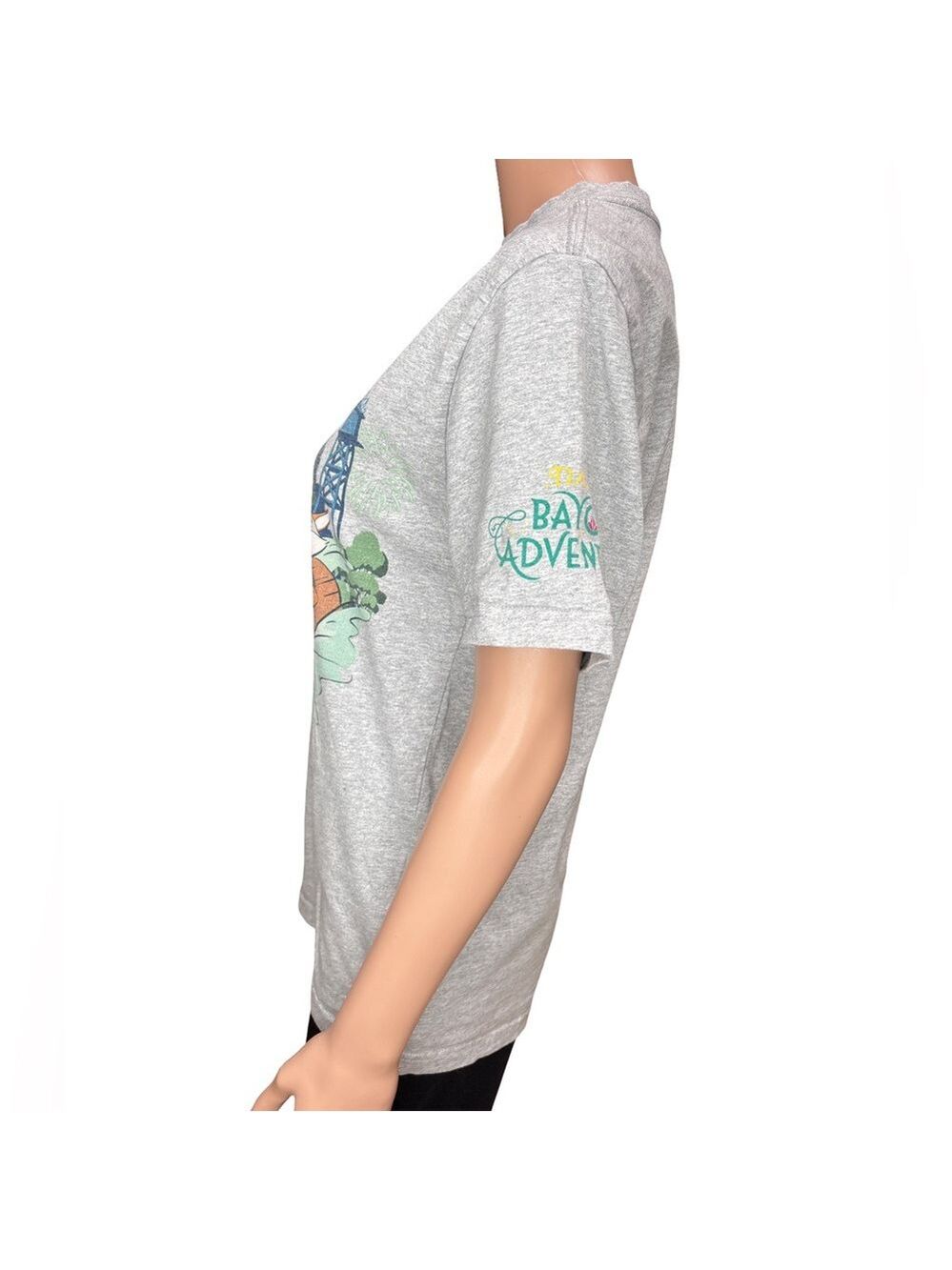 Disney Gray 'Shortcut to the Bayou' Graphic Short Sleeve Cotton Tee Small - Picture 3 of 6